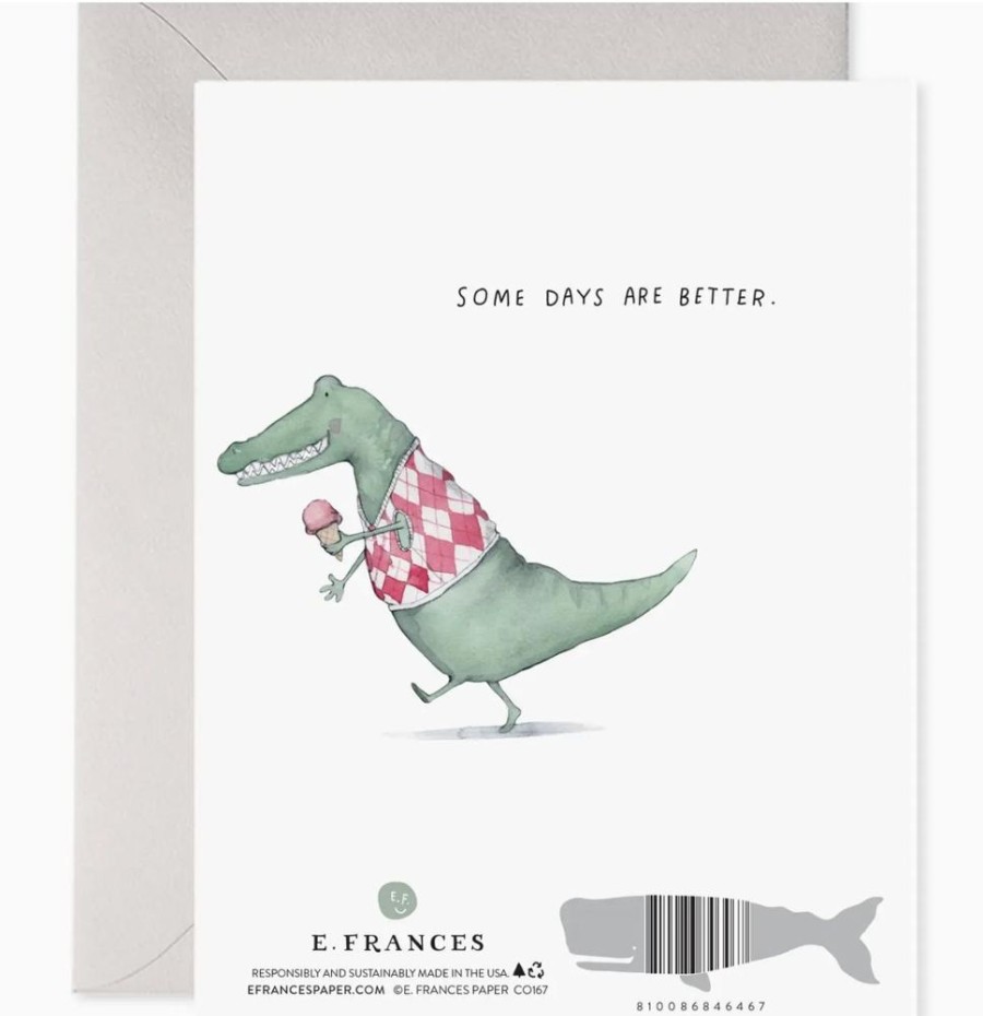 Greeting Cards E. Frances Paper Studio | Alligator Hard Day